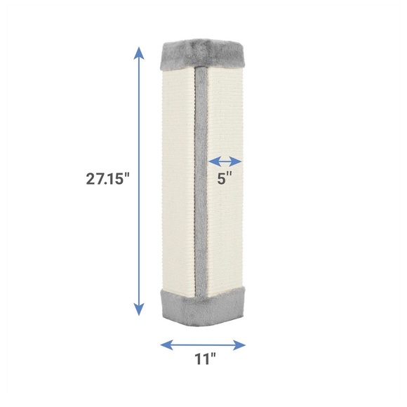 NEW Sisal Cat Kitty Scratcher Gray or Beige Wall or Corner Stretch - Picture 3 of 6